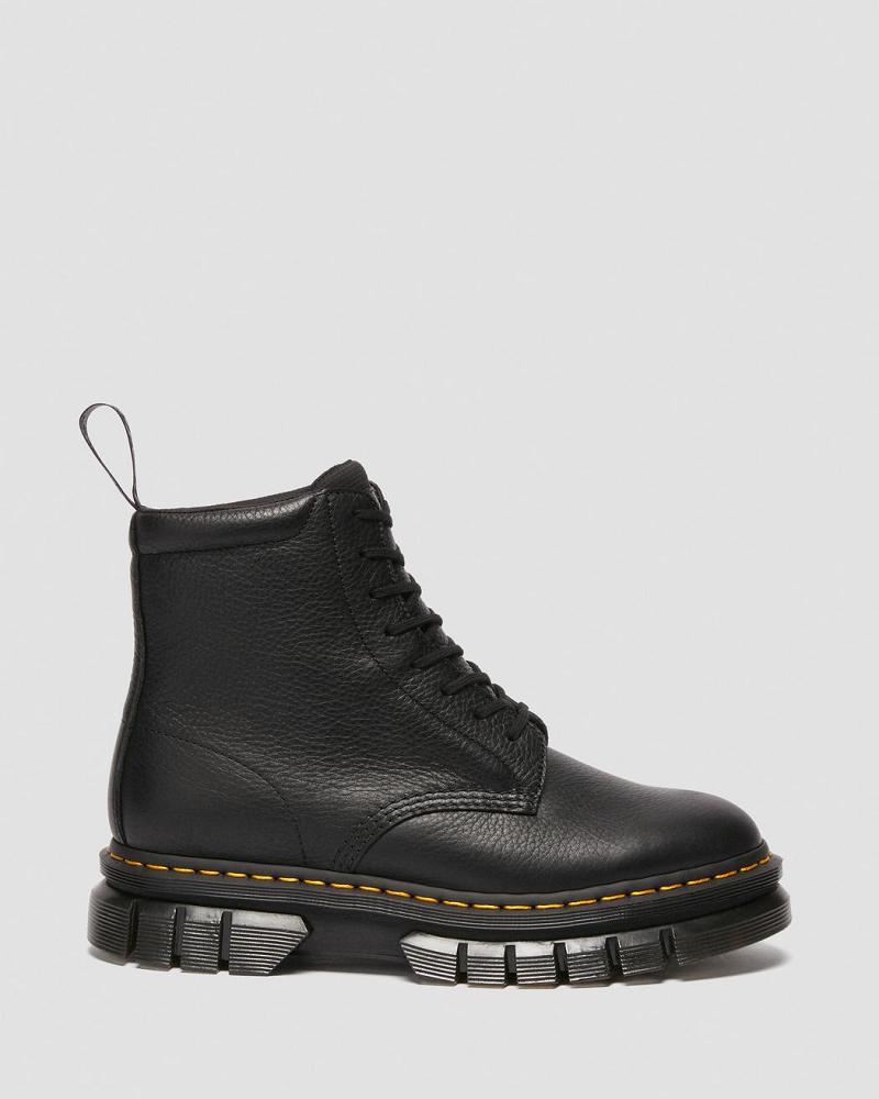 Dr Martens Rikard Lunar Læder Platform Støvler Herre Sort | DK 564XYU